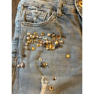 Vanilla sky jeans‎ rhinestones pearls size 26
